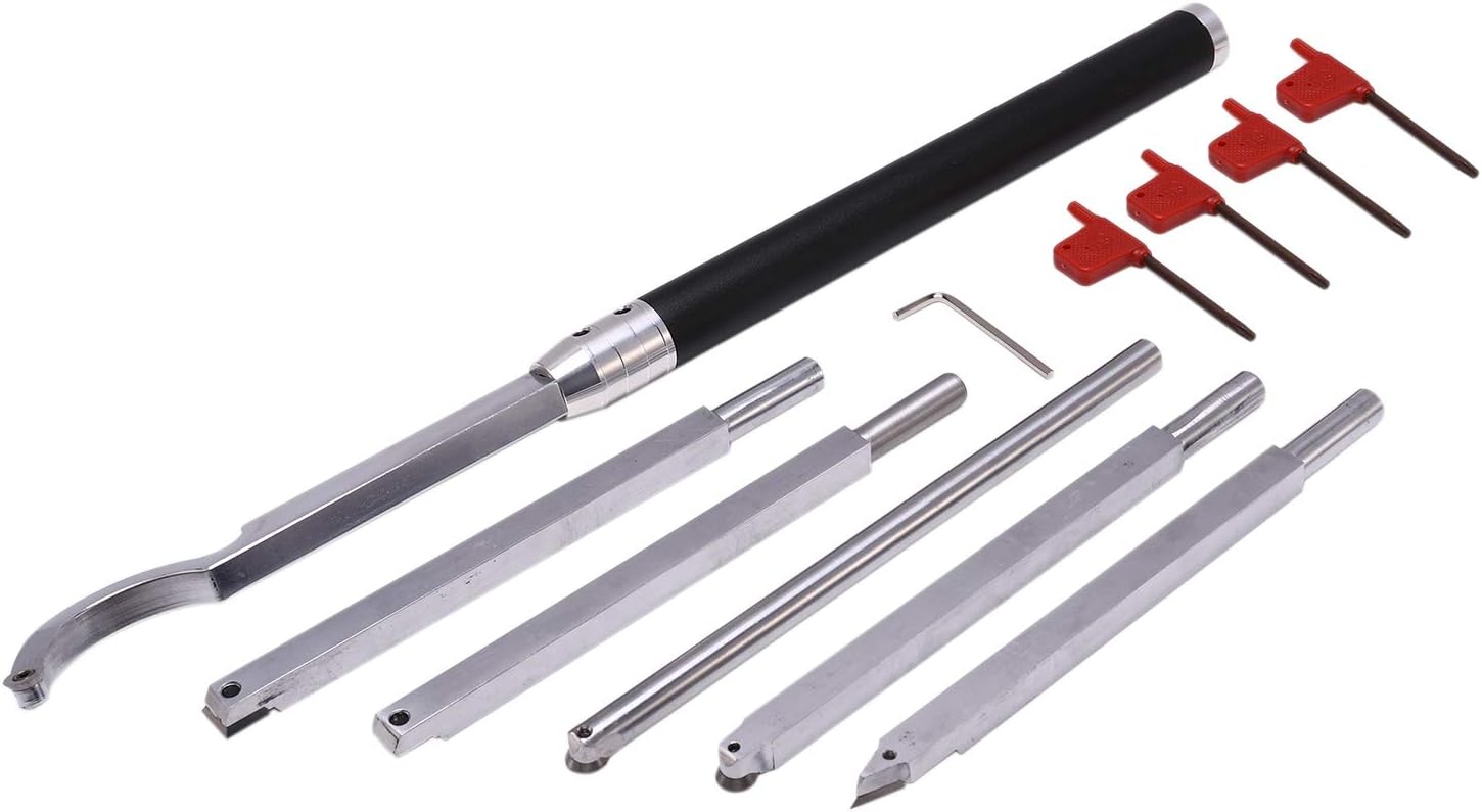 Xigeapg Simple Woodturning Tools Full Size Set of 6 Carbide Tipped Wood