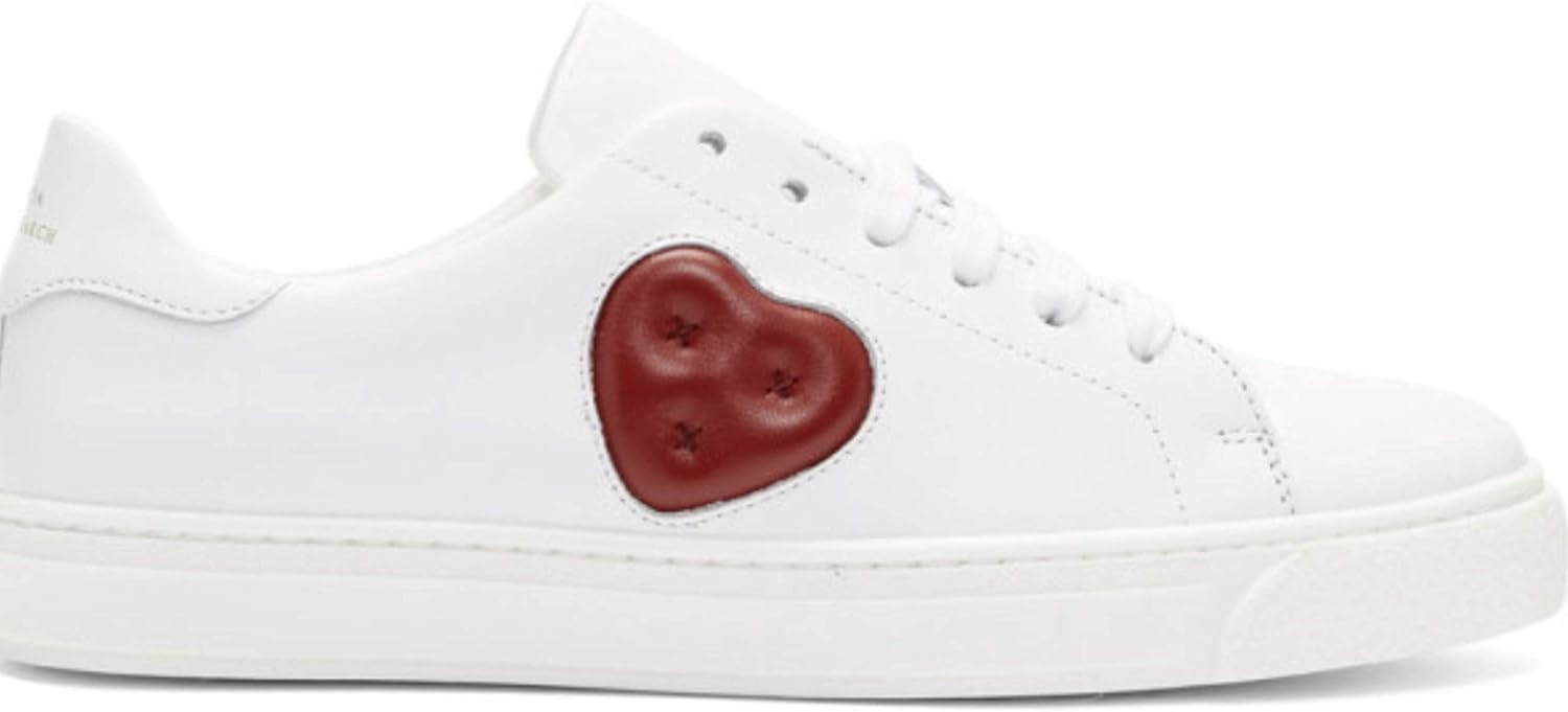 Anya Hindmarch Chubby Heart Tennis Sneakers Weiss Turnschuhe Shoes