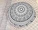 Gokul Handloom Round Pouf Cover Bohemian Cushion Cover Ottoman Mandala Floor Pillows Mandala Floor Pillow Comfortable