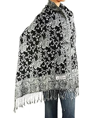 Women's Woven Pashmina Shawl Wrap Scarf 80