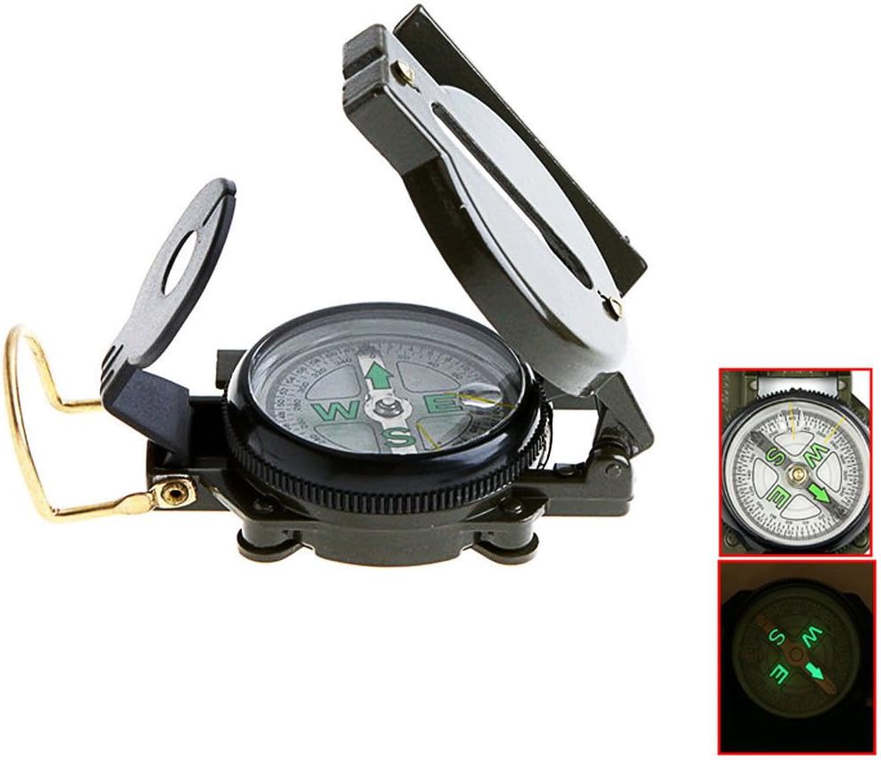 AOR POWER Compass Pocket Style Zipper Pull Compass Camping Hiking Survival Compass - Great Beginner Compass