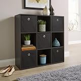 Home Source 9 Shelf Cube Bookcase Storage Unit Black view 4