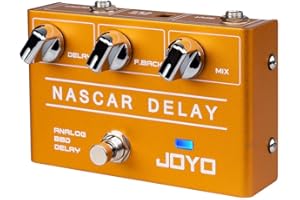 JOYO Analog Delay Effect Pedal R Series Vintage Warm Natural Sound for Sentimental Electric Guitar Solo (Nasscar R-10)