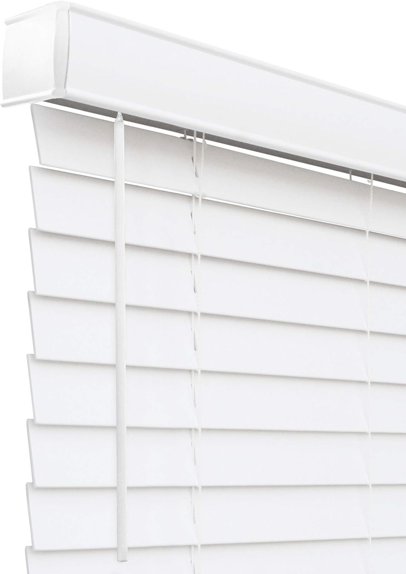 CHICOLOGY Faux Wood Blinds , Window Blinds , Wood Blinds , Window Shades , Window Treatments , Blinds & Shades , Window Shades For Home , Wooden Blinds , Basic White , 31"W X 48"H
