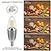 gezee LED Candelabra Bulb, Non-Dimmable, 100 Watt Equivalent, 12W LED Candle Bulbs, Warm White 3000K, 120V, 1200Lumens, E12 Base, Chandelier Bulbs, Torpedo Shape(4-Pack)