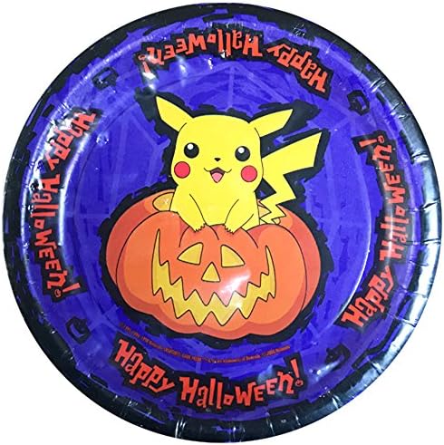 Halloween Pokemon Pikachu Small Paper Plates (8ct)