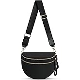 EMMAFY Crossbody Bags For Women,Waterproof Oxford Bum Bag with Adjustable Strap,Large Capacity Travel Purse