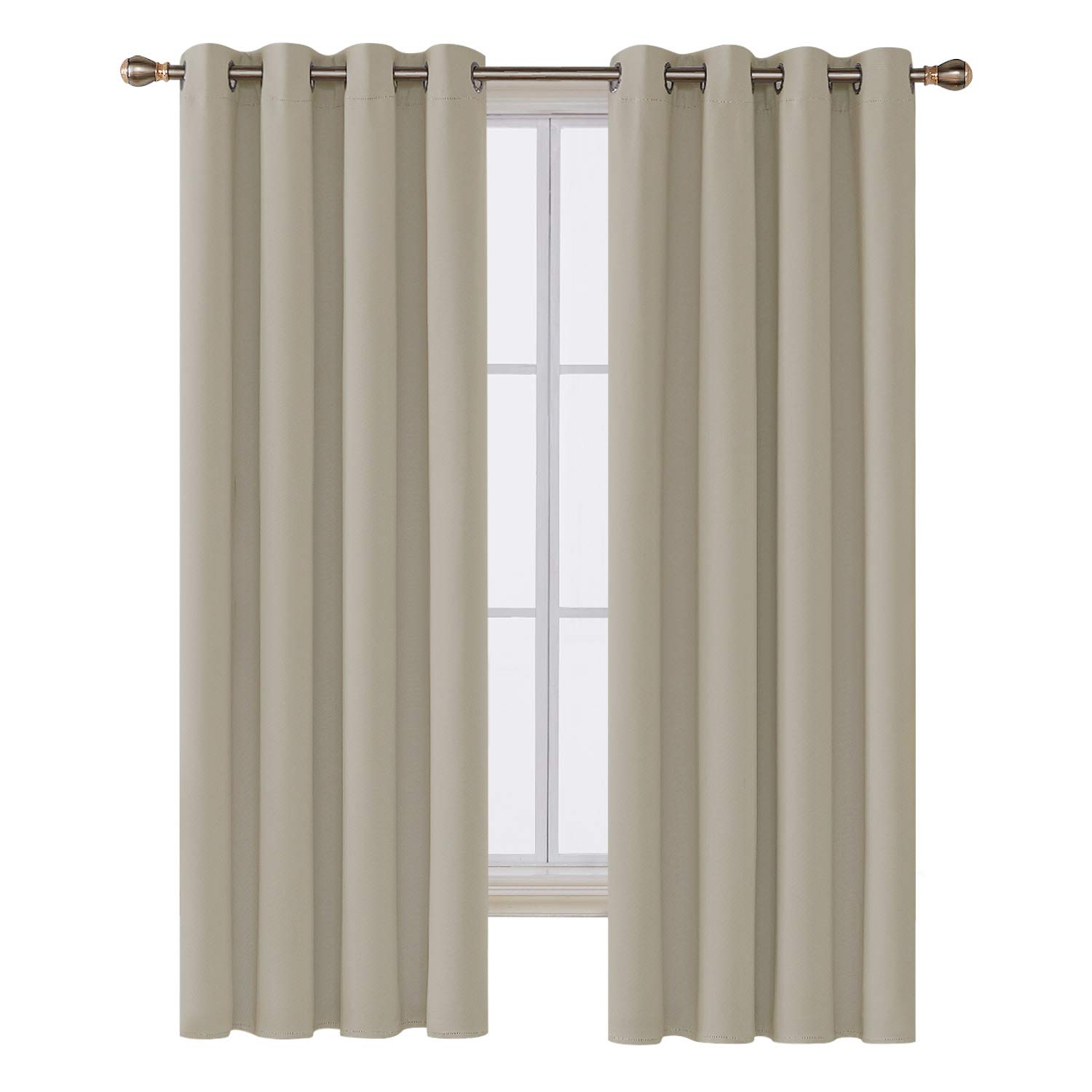 Deconovo Window Thermal Insulated Grommet Blackout Curtains
