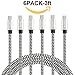 Micro USB cable,ALLFU 6Pack 3FT Nylon Braided Android charger cables,Fast Micro USB Charging Cable Cord for Samsung Galaxy S7 Edge/S6/S5/S4,Note 5/4/3,HTC,LG,Nexus,Motorola,Nokia,MP3 Black/Silver