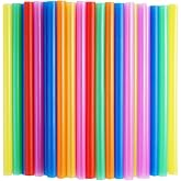 100 Pcs Jumbo Smoothie Straws, Colorful Disposable Wide-Mouth | Large Plastic Straws for Bubble Tea, Milkshakes, Thick Drinks