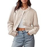 UNCLECAT Womens Cropped Cardigan Sweaters Casual Long Sleeve Crewneck Button Down Knit Outerwear 2025