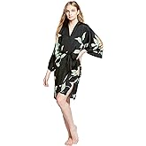 KIM+ONO Luxury Kimono Robe for Women | Short Floral Robe | Original Design | Removable Waist Tie Closure