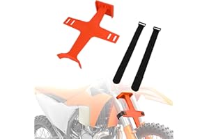 IUVWISN Dirt Bike Fork Saver, 11.2" Motorcycle Suspension Support Brace Fork Protector Guards with Straps Universal for SX SXF XC XCW EXC XCF 250 300 350 450 500 525 Orange