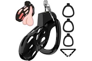 Male Chastity Cage, Large Chastity Cage Device for Man Penis Exercise SM Bondage Gear & Accessories Lightweight Adult Sex Toy