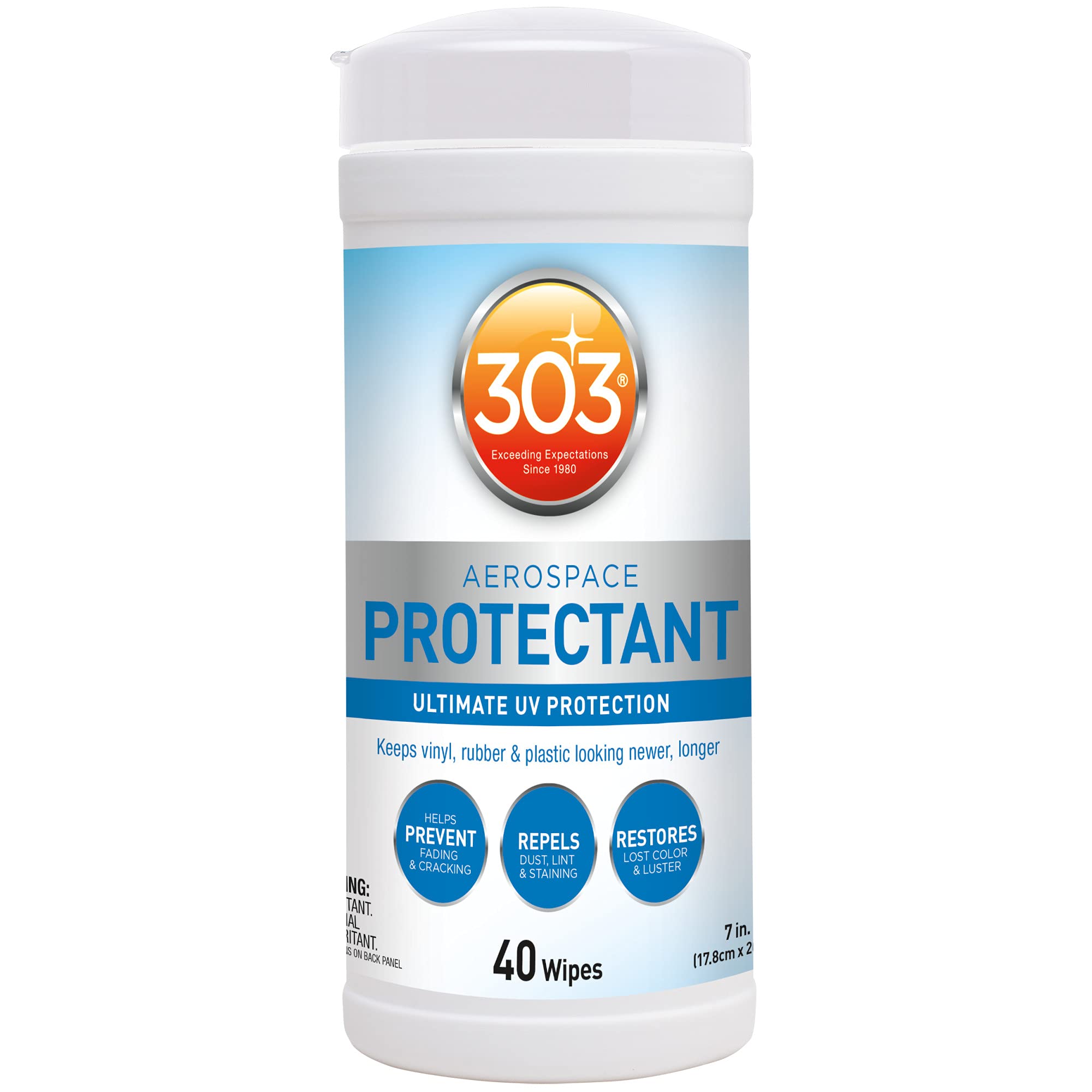Photo 1 of 303 Products (30321) Products Aerospace Protectant 40 Count Wipes - Ultimate UV Protection - Keeps vinyl, rubber, and plastic looking newer, longer, 40 Count