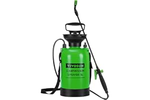 VIVOSUN 1.35-Gallon Pump Sprayer, Pressurized Lawn & Garden Sprayer with Adjustable Shoulder Strap, for Plants Spraying, Gard