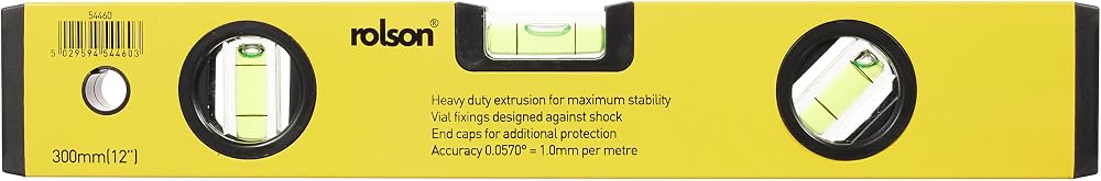 Rolson 54460 300mm Alloy Square Spirit Level BPSCA