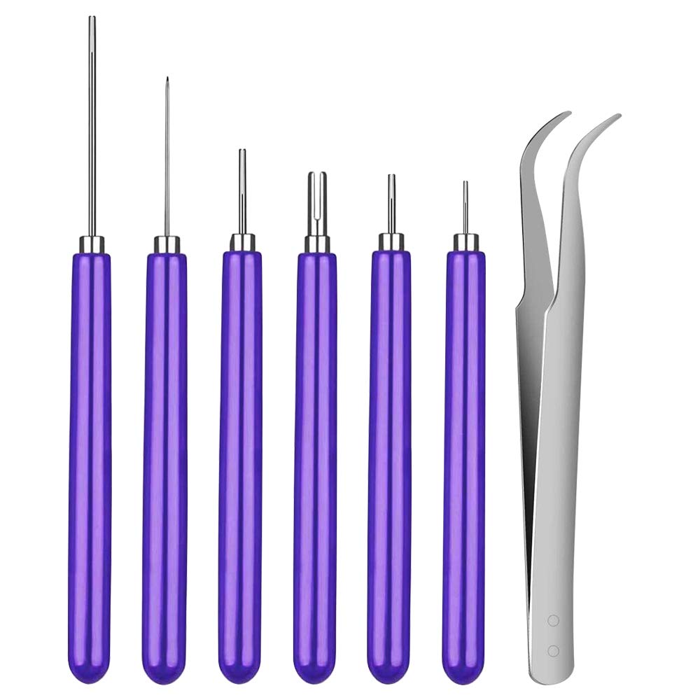 WLICCHS 7 PCS Different Size Quilling Tools Quilling Paper Pen Slotted Kit for Art Craft DIY Paper Cardmaking Project, Slotted Paper Quilling Tools Kit