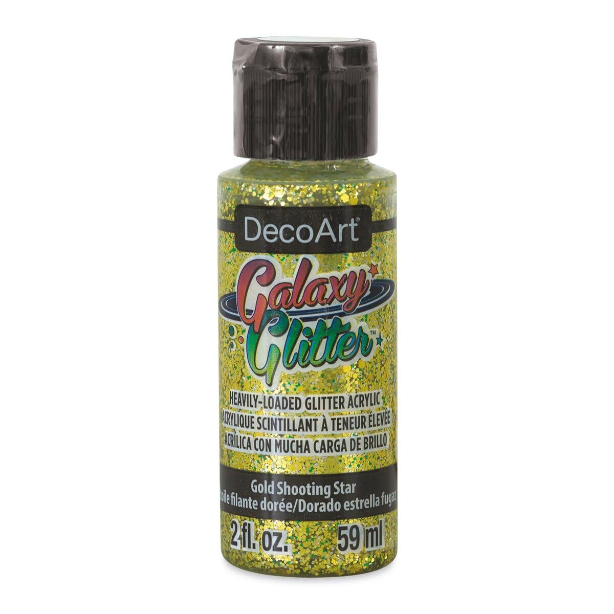 DecoArt Galaxy Glitter Acrylic Paint 59ml (2oz) - Gold Shooting Star DGG01-30