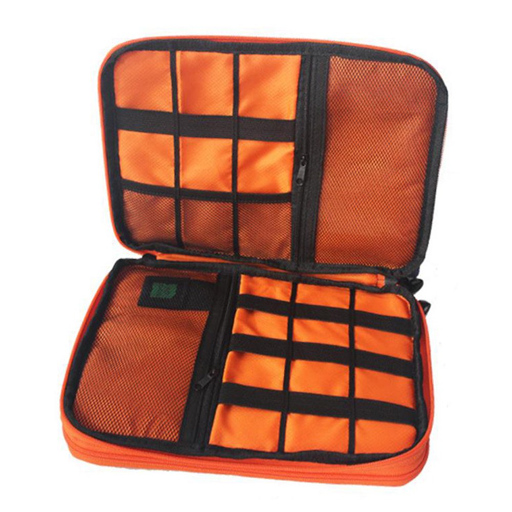 Elvoes Electronics Accessories Case, Waterproof Portable Cable Organizer Bag, Multifunctional Travel Digital Accessories Storage Bag for Pen Hard Cables Earphone Ipad Iphone