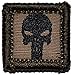 Punisher Skull 1x1 inch Morale Patch - Multiple Colors (Coyote Brown with Black)