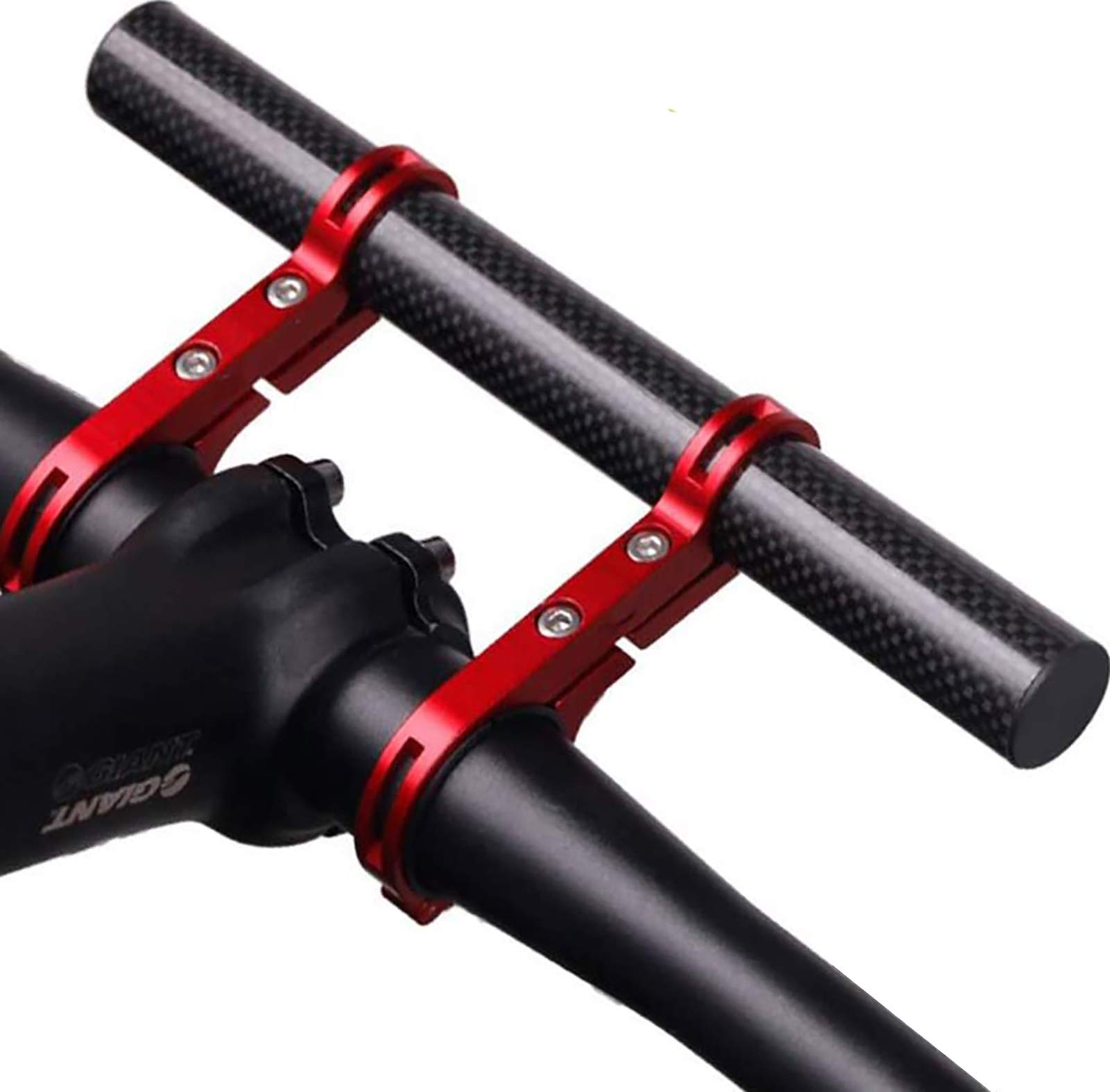 longyisound Bike Handlebar Extension, Aluminum Alloy Bicycle Handlebar Extension Double Clamp Bike Bracket Bicycle Accessories for Clamp Speedometer Headlight Light Lamp GPS Phone Mount Holder