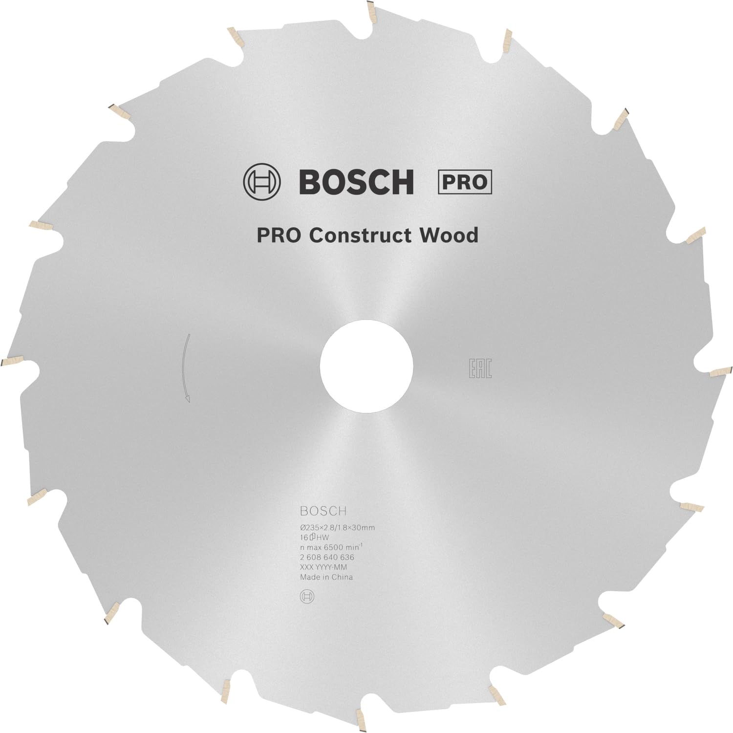 Bosch 2608640636 235 x 2.8 x 30/25 mm Construction Wood Hand Circular Saw