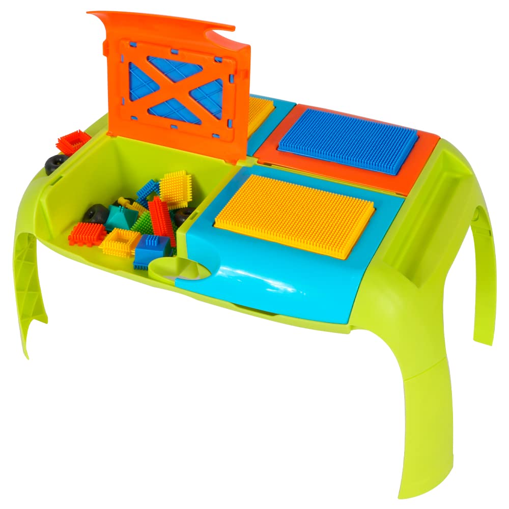 BLOKO - My first construction and learning table + Box of 37 From 12 months - Made in Europe - Activity table 1st age - 503501
