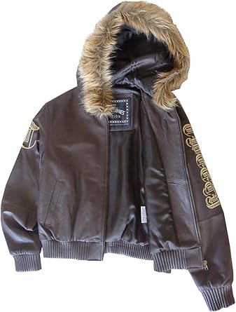 amazon com excelled girls looney tunes tweety leather jacket l brown clothing amazon com