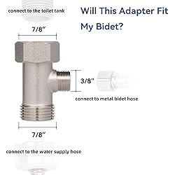 Chomely Bidet T Adapter for Tushy Bidet, Brass T