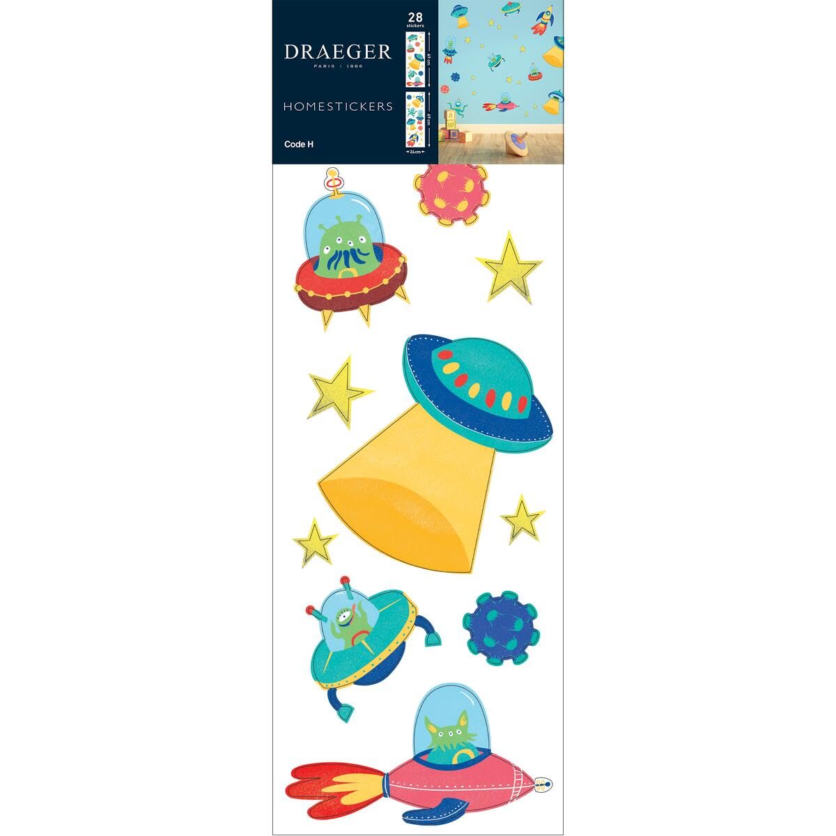 DRAEGER PARIS 1886 Adhesivo decorativo, Paper, Multicolor, Moyen