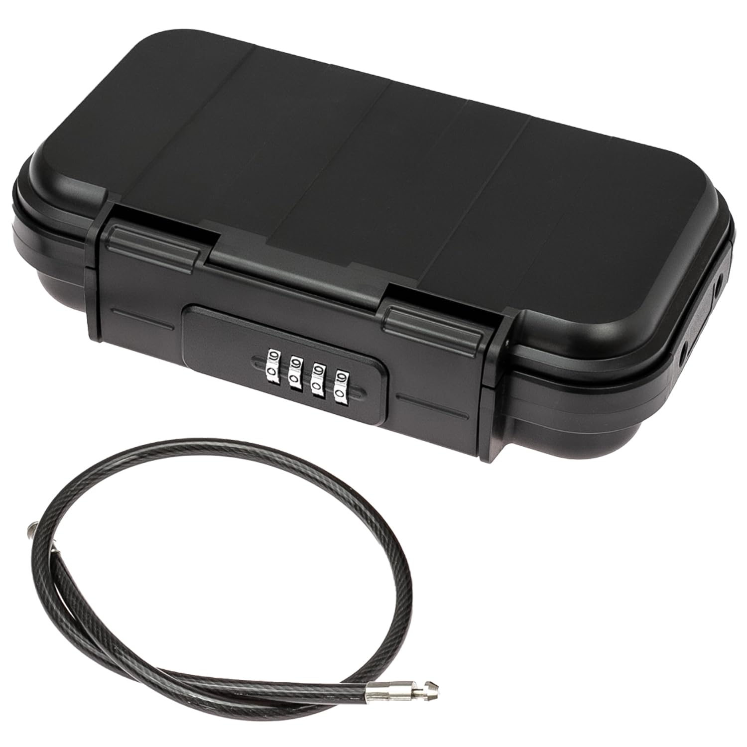 HMF 318-02 Portable Safe with Combination Lock, Waterproof Mini Safe with Wire Rope | 23.5 x 14.5 x 5.8 cm