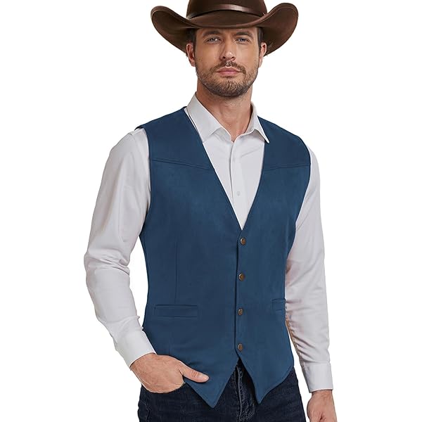 Men's Formal Wool Blend Vest - Victorian Edwardian Style Waistcoat For Suits