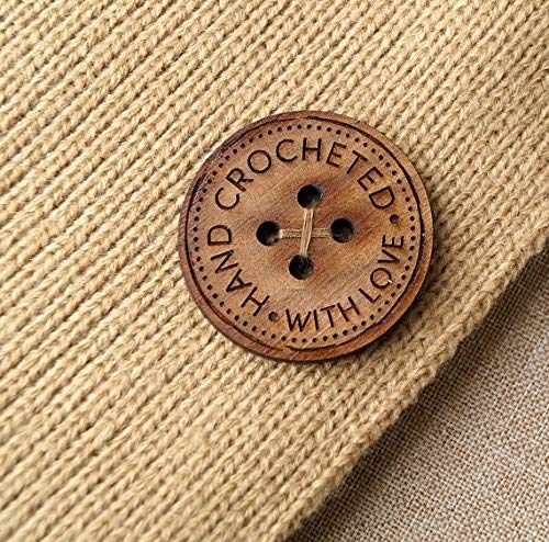 image for KMK Studio Custom wooden buttons, personalized wooden buttons, wooden 