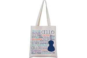 MNIGIU MINIGIU Cello Player Gift Cellist Appreciation Gift Cello Lover Gift Cello Tote Bag for Cello Player