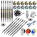 ONE80 Soft Tip Darts Set, 16grams, 12 Pack Steel/Brass Barrel, with Extra Flights, Aluminum Shafts, Flight Protectors and Tool Kit