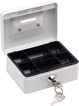 Burg-Wächter Money Box 5012 White Steel Sheet Lockable Key Insert Small view 1