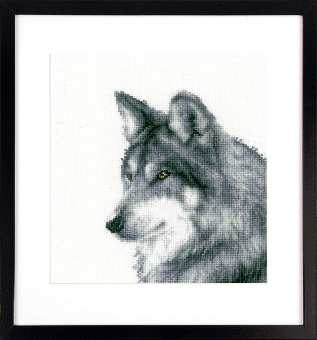 Vervaco Counted Cross Stitch Kit: Wolf, Cotton, NA, 15 x 18cm, N