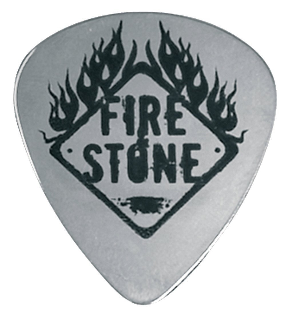 GEWA Fire Stone plectrum/pick, stainless steel, medium, 0.46 mm, 12 pieces