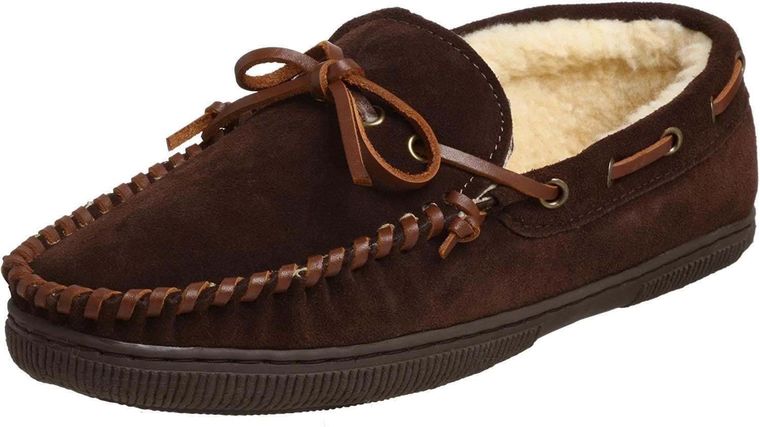 Slippers International Men's Handsewn Suede Leather 12 4E US Brown-Suede