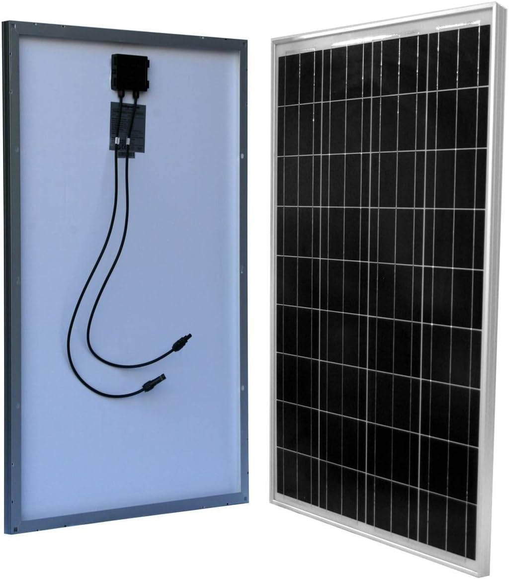 150 watt Poly Solar Panel with Black Frame Garden & Outdoor