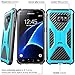 Galaxy S7 Case, i-Blason Prime Kickstand Samsung Galaxy S7 2016 Release Heavy Duty Dual Layer Combo Holster Cover case with Locking Belt Swivel Clip (Blue)