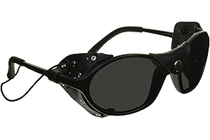 proSPORT Glacier Sunglasses Leather Side Shields for Motorcycle Mountaineering Ski, Yellow Night Vision Lenses HD Lens String