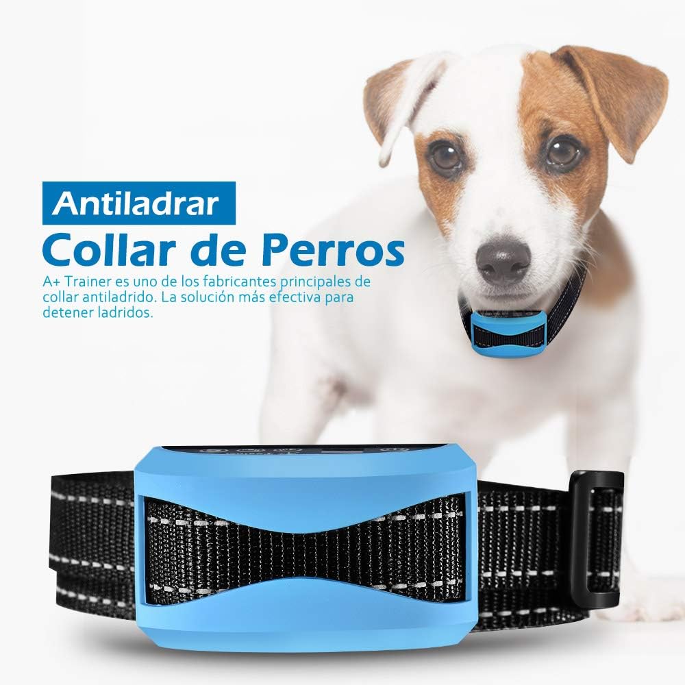 Collar Antiladridos para Perros, Collar Ladridos Perro 7 Nivelesm, Sonido y Vibración Sensibilidad, Collar Adiestramiento Impermeable IP65, Correa ...