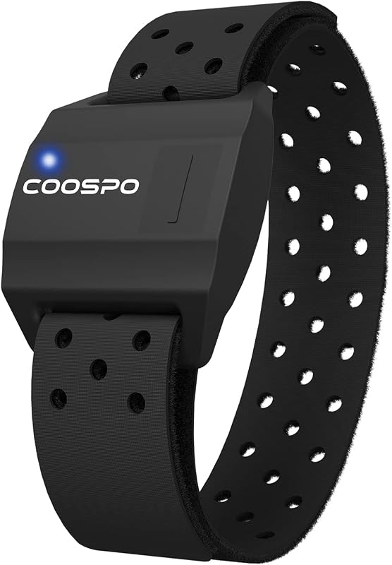 HW706 Herzfrequenzmesser Aufladen Pulsmesser mit Armband per Bluetooth/ANT+, Herzfrequenz Armgurt Optisch IP67 Wasserdichter, Kompatibel mit CoospoRide, Wahoo, Strava, Elite HRV