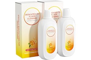 Nukisa Floor Cleaning Solution Compatible With Tineco, Deep Cleans for Multiple Hard Floors, Suitable With All Robot Vacuums with Mopping and Cordless Wet/Dry Vacuum Mop (Sweet Orange 2 Bottle)