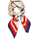 WaJuemy Silk Feeling Hair Scarf Bandanas for Women 27.5" Square Lightweight Satin Head Scarves Neck Sleeping Headscarf Wrap