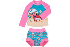 ALVA Baby Toddlers Baby Boys Girls Rash Guard Two Pieces Swimsuit Bathing Suit Sunsuit Swim Trunks Swimwear UPF 50+