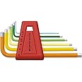PB Swiss Tools Rainbow Key L-Wrench Set PB 210.H-5 RB | 100% Swiss Made | 6-Piece Hex Key Set Color Coded by Size with Precisely Chamfered Edges