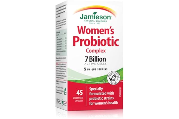Jamieson Women's Probiotic Complex 7 Billion Active Cells, Supports Digestive Health, Intestinal Health, Gut Flora, and Vagin